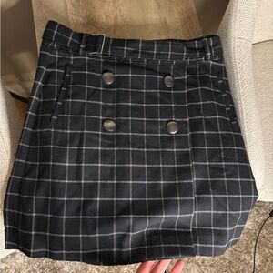 Banana Republic Black Checkered Pencil Skirt